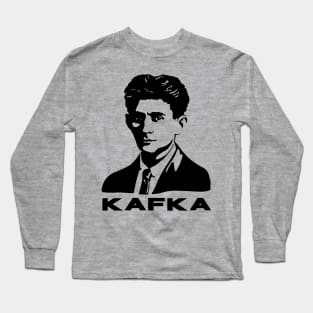 Franz Kafka Stencil Portrait Long Sleeve T-Shirt